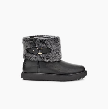 UGG Classic Berge Mini Black Boots for Women (TELA71690)